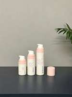 Flacon pompe sans air en plastique PP rechargeable de 30 ml, 50 ml, 75 ml pour crème et lotion, emballage cosmétique personnalisé