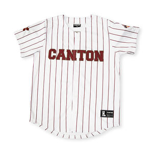 Venta al por mayor clásico rayas Softball uniforme personalizado digital impreso retro béisbol desgaste número hombres béisbol Jersey - Product Image 1