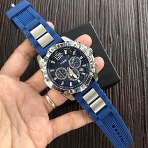 <span class=keywords><strong>Reloj</strong></span> de Buceo de Cuarzo de Lujo para <span class=keywords><strong>Mujer</strong></span>, Correa de Silicona de 45 mm, Caja de Acero Inoxidable Luminosa, Ancho de Correa de 28 mm, Cristal, Resistente al Agua 30 m - Product Image 1