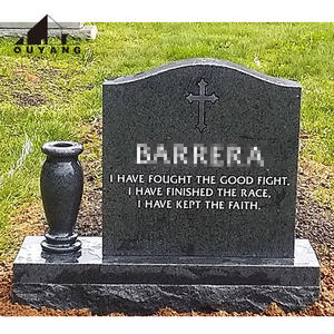 QUYANG Shanxi Noir Granit Plat Dalle Pierre Tombale Pierre Tombe Cimetière Funéraire Pierre Tombale Monument pour Américain - Product Image 1