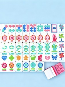 Ensemble de tuiles de mahjong en acrylique rose de luxe pour les jeux de casino et les voyages en famille - Product Image 5