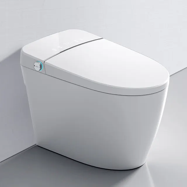 Tam otomatik elektrikli bide sifonik floş akıllı hava kurutma koltuk ısıtma akıllı Wc tuvalet