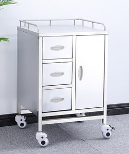 Chariot médical d'urgence polyvalent avec support <span class=keywords><strong>pour</strong></span> perfusion et poubelle à déchets <span class=keywords><strong>pour</strong></span> les soins infirmiers - Product Image 6