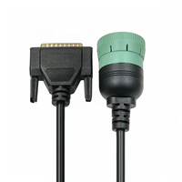 Ventas al por mayor personalizado Tipo 2 verde J1939 9 pines macho a RS232 DB25 VGA 25 pines hembra Cable adaptador para camión ELD dispositivo