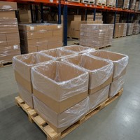 Sac en PE transparent à fond carré, doublure de carton en HDPE/LDPE, ouverture supérieure, étanche, thermoscellable, durable, pour emballage de palettes et de boîtes en vrac