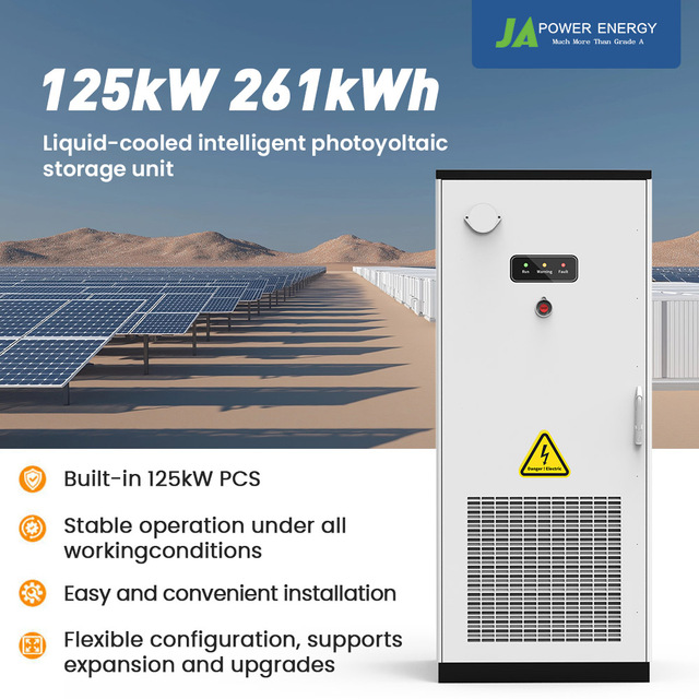 Solar Energy Storage JApower 125kW 261kWh Liquid Cooling C&I BESS All in One Battery System for Commercial Industrial Use