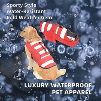 Chaleco para perros de diseño de lujo al por mayor, ropa impermeable de poliéster para mascotas, chaqueta moderna sólida para el verano e invierno