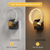 Lampes de nuit LED LOHAS en acrylique décoratives 180 °   Veilleuse rotative à intensité variable pour chambre à coucher et salle de bain
