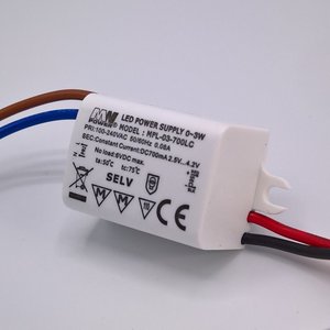 Convertisseur AC/DC étanche à courant constant 700 mA pour LED 3W, canal unique IP67 - Product Image 1