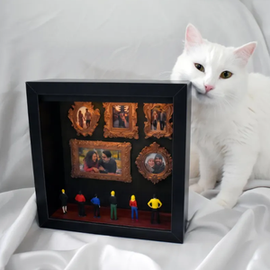 Cadre photo 3D style musée, boîte à ombre noire, vitrine murale avec figurines miniatures pour la décoration intérieure - Product Image 6
