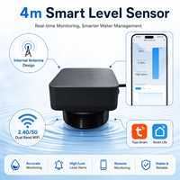 Nuevo Medidor de Nivel de Agua Ultrasónico Inteligente TLC2502 2.4G/5G WiFi con Sonda de 4m, Monitor de Líquido con Alarma Remota por Aplicación TUYA para Sistemas de Tanques