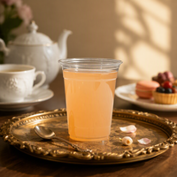 Gobelets jetables en plastique de 16 oz, lot de 50, sans BPA, avec couvercles dôme et pailles noires, pour smoothies, jus frais, bubble tea et préparation de repas