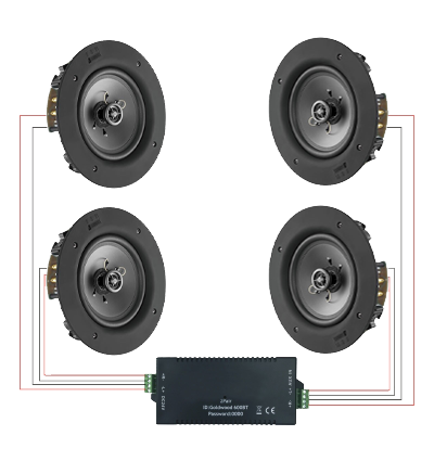 4-Channel for Bluetooth Streaming Wireless Amplifier for Ceiling and Wall Speakers-Essential Speaker Accessory