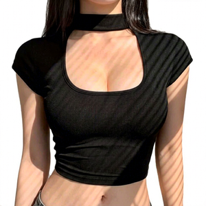 Top Corto de Lona para Mujer, Verano, Formal, Alta Calidad, Personalizable, Transpirable, Ecológico, Secado Rápido, en Todos los Colores y Tallas - Product Image 1