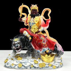 <span class=keywords><strong>Figurine</strong></span> du maréchal taoïste Zhao Gongming, Dieu de la richesse <span class=keywords><strong>militaire</strong></span> Wu Caishen, montant sur un tigre noir, Décoration porte-bonheur pour magasin de richesse - Product Image 6