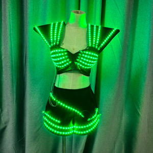 <span class=keywords><strong>Reggiseno</strong></span> a LED a colori per spettacoli teatrali di nozze festa da discoteca Costume da ballo Sexy da ballo <span class=keywords><strong>con</strong></span> gilet luminoso DJ Bar eventi cantante - Product Image 2