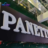 Enseigne en acrylique rétroéclairée par LED 3D personnalisée, effets de changement de couleur, télécommande, cadre en acier inoxydable, étanche IP65, hôtel, centre commercial, bar