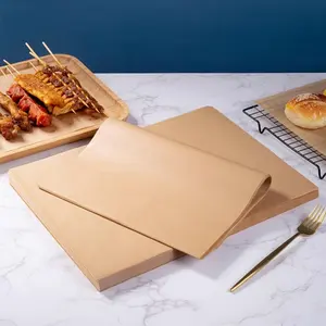 40 x 60 cm benutzerdefiniertes fettdichtes Silikon-Burger-Verpackungs-Parchment-Bogen Ofen Backpapier