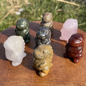 Statua <span class=keywords><strong>di</strong></span> Dinosauro in Cristallo Naturale Intagliata a Mano 50mm, Ornamento Curativo per Scrivania e Casa - Product Image 3