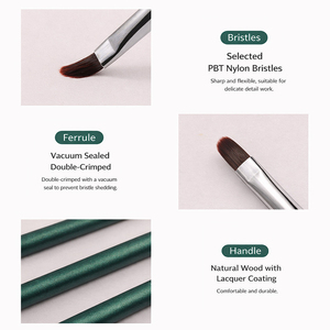 Pinceau à ongles personnalisé, poils en nylon, manche en aluminium antidérapant pour extension d'ongles en gel, manucure, nail art, peinture, fournitures de salon - Product Image 4