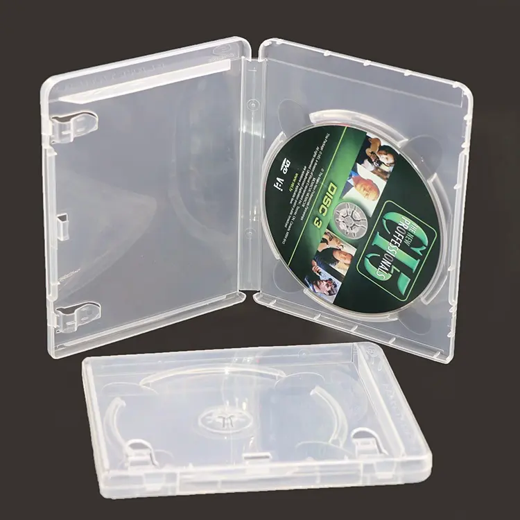 PS3ビデオゲーム用の印刷ロゴビデオゲームボックスプロテクターPS3プラスチック透明レッドブルーレイケース