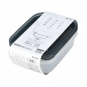 Inomata 290ml nero Set da 2 pezzi per alimenti e contenitori sicuri per microonde - Product Image 1