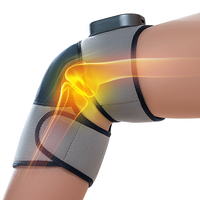 Elektrisches Knie-Massagegerät mit Vibration und Wärme, EMS und Luftkompressionsoption, Bein- und Wadenmassagegerät, Oberschenkel-Knie-Wärmer-Massagegerät