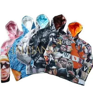 HaiLiang Custom Tapestry Hoodie Men Fashion Street Jacquard Woven Tapestri Clothing Manufacturers Men's Rapper Rod Wave Hoodies