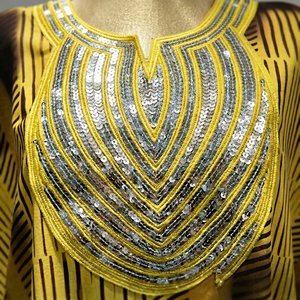 Robe Bubu pour femme, style africain, nouvelle collection, imprimé ethnique, coupe ample, décontractée, pour soirée, mode été 2026, ornée de diamants - Product Image 6
