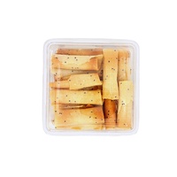 Boîte carrée transparente en plastique PET jetable avec impression en relief pour emballage alimentaire à emporter, desserts, chewing-gum, gelée, jus