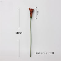 Centre de table de mariage Calla Lily - Fleurs artificielles rétro en PU au toucher réel 62 cm (éco-responsables)