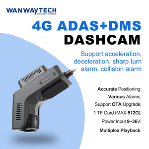 Wanway Dashcam wifi xe Ghi Video 4g Ai ống kính kép TFT Dashcam 2 kênh video trực tiếp với GPS theo dõi và giám sát - Product Image 4