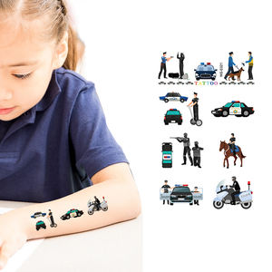 سلسلة تاتو شخصيات الشرطة المؤقتة للأطفال, سلسلة تاتو مخصصة تاتو مؤقت للأطفال ذرع الوجه/ملصقات الوشم ، ملصقات الوشم 160*98 ملم - Product Image 1