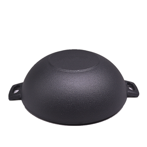 <span class=keywords><strong>Wok</strong></span> de Hierro Fundido Precurado de 24 cm <span class=keywords><strong>para</strong></span> Cocina China con Tapa - Product Image 3