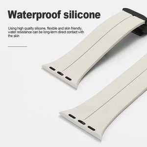 प्रतिस्थापन घड़ी स्पोर्ट बैंड सिलिकॉन घड़ी स्ट्रैप फोल्डिंग चुंबकीय क्लैंप समायोज्य लंबाई सेब घड़ी 1-10 श्रृंखला के लिए - Product Image 4