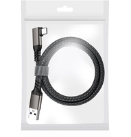 Cable VR de 90 Grados en Ángulo Recto, USB 3.2 Gen2, 10 Gbps, 3A, Carga Rápida, Cable Trenzado Blindado para Auriculares VR 2/3