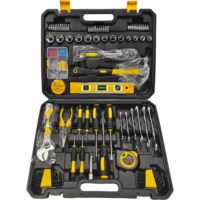 Kit de 108 outils professionnels en acier au carbone avec mallette rigide OEM – Tournevis, pioches et outils multifonctions pour bricolage, réparation automobile et domestique – Idéal comme cadeau
