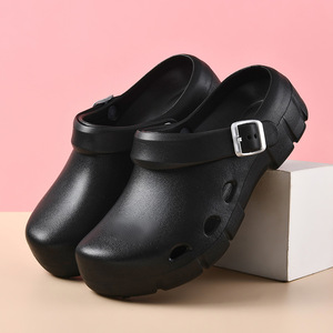 Women's Crocs Summer Non-Slip Thick Sole Hollow-Out Breathable Outdoor <b>Sandals</b> White EVA <b>Closed</b>-<b>Toe</b> Casual Wear - Product Image 2
