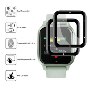 Accessoires pour montre intelligente pour <span class=keywords><strong>Garmin</strong></span> <span class=keywords><strong>Venu</strong></span> SQ2/SQ2 Music Protection d'écran anti-rayures Film protecteur incurvé 3D pleine couverture - Product Image 3