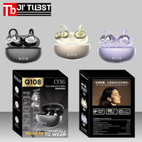 Earbud Penerjemah AI Real-Time Q108 BT 5.4 Nirkabel untuk Olahraga, Musik, Gaming, Layar Digital, Tahan Air IPX5, Latensi Rendah, TWS