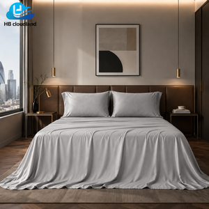 Ensemble <span class=keywords><strong>de</strong></span> literie en bambou lyocell biologique <span class=keywords><strong>de</strong></span> couleur unie ultra doux <span class=keywords><strong>de</strong></span> qualité supérieure certifié OEKO-TEX Standard 100 et BSCI par Cloudland - Product Image 1