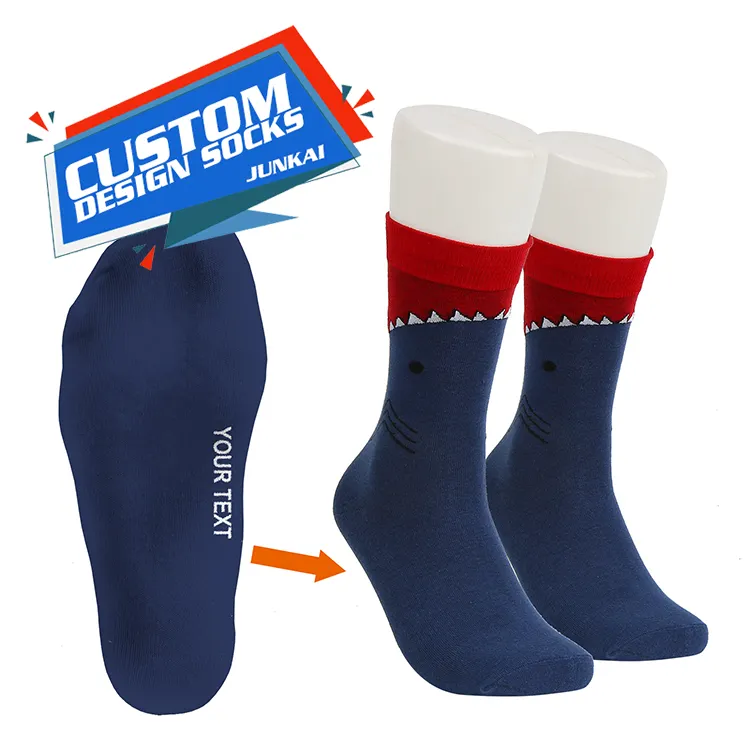 Custom Design Men Socks Custom Logo Novelty Pattern Dress Socks Cotton Socks For Men