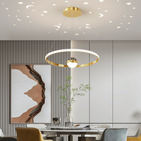 Luminaire suspendu de plafond à LED moderne pour salle à manger, salon, lustre circulaire, éclairage intérieur de cuisine, fer, plastique, dimmable