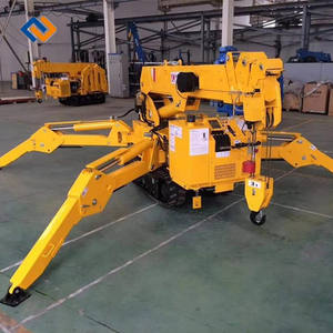 Grúa de araña personalizada Mini 3 Ton 5 Ton 10 Ton Spider Crawler Crane <span class=keywords><strong>EPA</strong></span> EURO5 Spider Crane Precio con cesta de hombre - Product Image 4