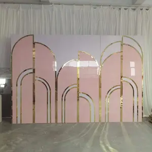 Bj230103 thủ công đầy màu sắc Acrylic PVC mở cong phông nền Bảng điều chỉnh Đảng trang trí tổ chức sự kiện đồ nội thất