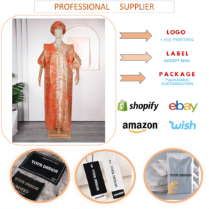 Robe Africaine Élégante en Gros pour <span class=keywords><strong>Femme</strong></span>, Robe <span class=keywords><strong>Boubou</strong></span> Musulmane Brodée, Vêtements Africains Dashiki, Tenue Ankara, Robe de Soirée - Product Image 6