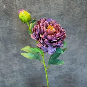 Floristería de flores artificiales de alta calidad, venta al por mayor, flor artificial de peonía de una sola cabeza grande para decoración de bodas - Product Image 6