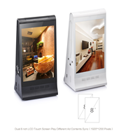 Bar Café Restaurant Alimenté par Batterie Nouveau Design Écrans Tactiles LCD 8 Pouces Tablette Menu Alimentaire Annonces Tablette Écrans Numériques