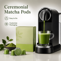 Capsules de Matcha en Gros pour Machines à Café à Capsules – Logo Personnalisé – Poudre de Thé Vert Premium – Fournitures pour Cafés et Vente au Détail