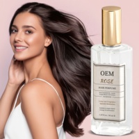 Parfum de cheveux de Rose de marque de distributeur sans silicone parfum de longue durée hydratant lisse brume de parfum de cheveux de 50ml